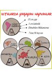 Ahşap Renkli Kıtalar Ve Kıtalarda Yaşayan Hayvanlar