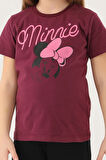 Minnie Mouse D4805-2 Kız Çocuk T-Shirt Yaban Mersini