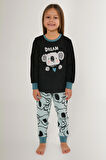 Rolypoly Siyah Kız Çocuk Uzun Kol Pijama Takım