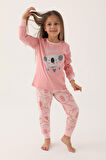Rolypoly Pembe Kız Çocuk Uzun Kol Pijama Takım