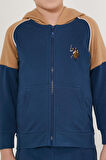 U.S. Polo Assn Zipper Koyu Mavi Erkek Çocuk Eşofman Takımı