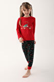 Arnetta Wonderful Days Kırmızı Kız Çocuk Uzun Kol Pijama Takım