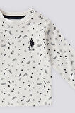 U.S. Polo Assn Krem Yıldız Desenli Bebek 2 Li Takım