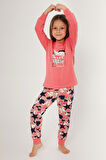 Rolypoly Super Girl Find Your Magic Pembe Kız Çocuk Uzun Kol Pijama Takım