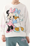 Minnie Mouse Krem Kız Çocuk Eşofman Takımı