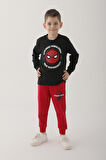 Spider Man D4832-3 Çocuk  Siyah Eşofman Takımı
