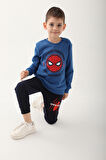 Spider Man D4832-3 Erkek Çocuk Eşofman Takım Saks Mavi