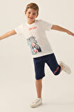 RolyPoly Surf Krem Erkek Çocuk Bermuda Takım