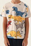RolyPoly Dinosaur Krem Erkek Çocuk Pijama Takımı