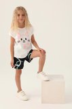 RolyPoly Cat Krem Kız Çocuk Şort Takım