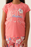 RolyPoly Smile Anytime Neon Pembe Kız Çocuk Kapri Takım