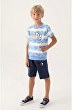 ERKEK ÇOCUK BERMUDA TAKIM - İNDİGO