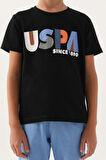 U.S. Polo Assn Lisanslı Colourful Siyah Erkek Çocuk Bermuda Takım