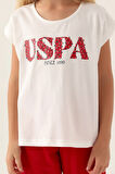 U.S. Polo Assn Lisanslı Flower Written Kırmızı Kız Çocuk Bermuda Takım