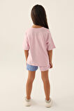 RolyPoly Colour Butterfly Toz Pembe Kız Çocuk Şort Takım
