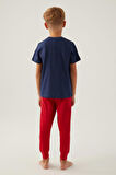 Mickey Mouse Friends Koyu İndigo Erkek Çocuk Pijama Takımı