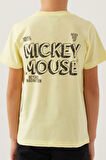 Mickey Mouse Beyond Açık Sarı Erkek Çocuk Bermuda Takım