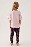 Barbie Cool Toz Pembe Kız Çocuk Pijama Takımı