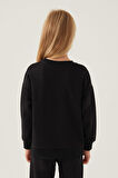 Barbie Stamp Siyah Kız Çocuk Sweatshirt