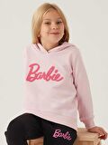 Barbie Kız Çocuk Kapüşonlu Sweatshirt 9-14 Yaş Toz Pembe