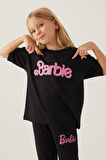 Barbie Short Siyah Kız Çocuk T-Shirt