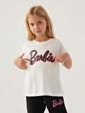 Barbie Kız Çocuk Tişört 3-7 Yaş Krem