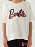 Barbie Kız Çocuk Tişört 3-7 Yaş Krem