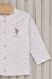 US POLO ERKEK BEBEK PATİKLİ 3LÜ TAKIM Krem