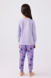 Rolypoly Kız Çocuk Lila Uzun Kol Pijama Takım
