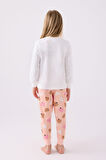 Rolypoly Kız Çocuk Krem Uzun Kol Pijama Takım