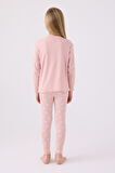 Rolypoly Kız Çocuk Uzun Kol Pijama Takım RP3458 Somon