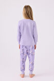 Rolypoly Kız Çocuk Uzun Kol Pijama Takım RP3477 Lila