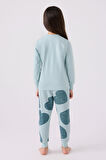 Rolypoly Kız Çocuk Mavi Uzun Kol Pijama Takım