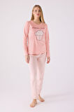 Rolypoly Kadın Uzun Kol Pijama Takım RP3479 Pembe