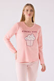 Rolypoly Kadın Uzun Kol Pijama Takım RP3479 Pembe