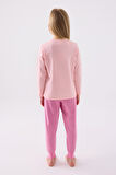 Us Polo Kız Çocuk Uzun Kol Pijama Takım US1984 Açık Pembe