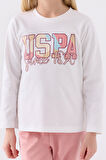 Us Polo Kız Çocuk Uzun Kol Pijama Takım US1984 Krem