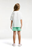 Kız Çocuk Krem Şort Takım