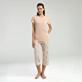 Arnetta 3258X Kadın Büyük Beden Kapri Yazlık Pijama