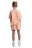 Rolypoly Kız Çocuk Somon Şortlu Pijama Takım 3627