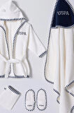 U.S. Polo Assn Erkek Bebek Bornoz Set Ekru