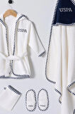 U.S. Polo Assn Erkek Bebek Bornoz Set Ekru