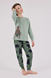 RolyPoly Erkek ÇocukUzun Kol Pijama Takım Yeşil