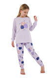 Roly Poly Kız Çocuk Lila Pijama Takımı 3705-2 