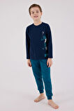 U.S. Polo Assn. Erkek Çocuk Uzun Kol Pijama Takım Lacivert