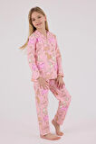 RolyPoly Kız Çocuk Gömlek Pijama Açık Pembe
