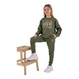 Kız Çocuk Haki Eşofman Takımı