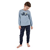 RolyPoly RP3683-G Erkek Garson Boy Çocuk Kışlık İkili Pijama Takım