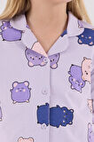 RolyPoly Kız Çocuk Gömlek Pijama Lila