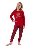 Arnetta AR3514G Anne Kız New Year Kışlık İkili Pijama Takım (Kız Garson Boy)